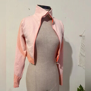 NWOT Astoria activewear waffle two toned cropped athletic‎ lightweight jacket